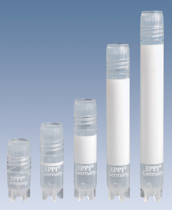 EPPi® Kryo vials with external thread, sterile, star-base foot